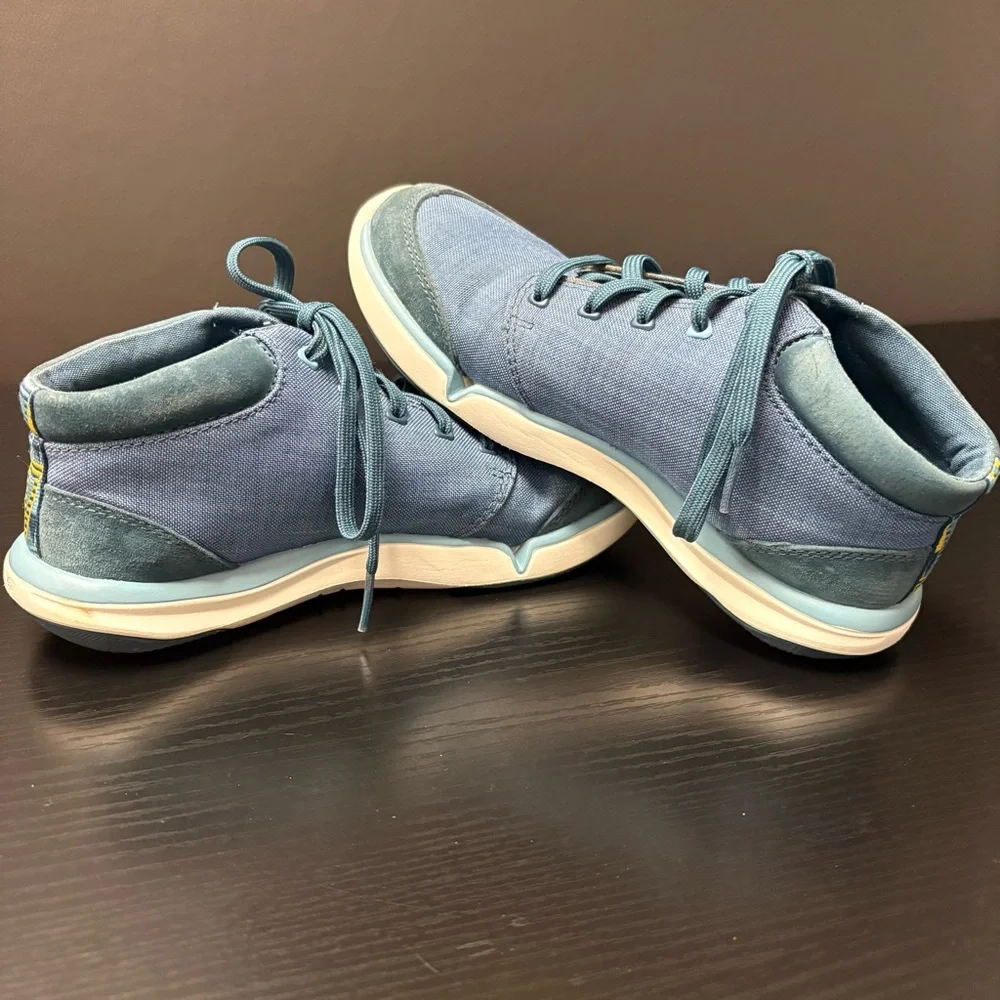 Teva Chukka Shoe Women's SZ 5 Wander Canvas Blue‎ Hi Top Comfort Cool FLAW